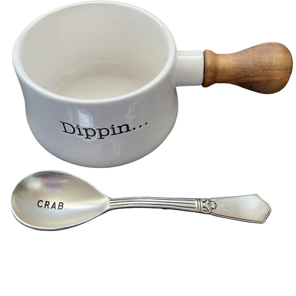 Mud Pie Dippen Handled Bowl with Crab Spoon